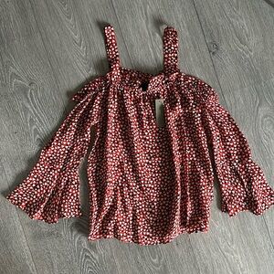 NWT J. Crew Off-Shoulder Heart Blouse